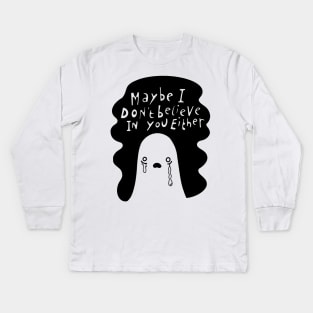 Skeptical Ghost Kids Long Sleeve T-Shirt